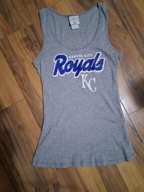 Kansas City Royals Women's Gray Tank Top by Majestic Sz XS